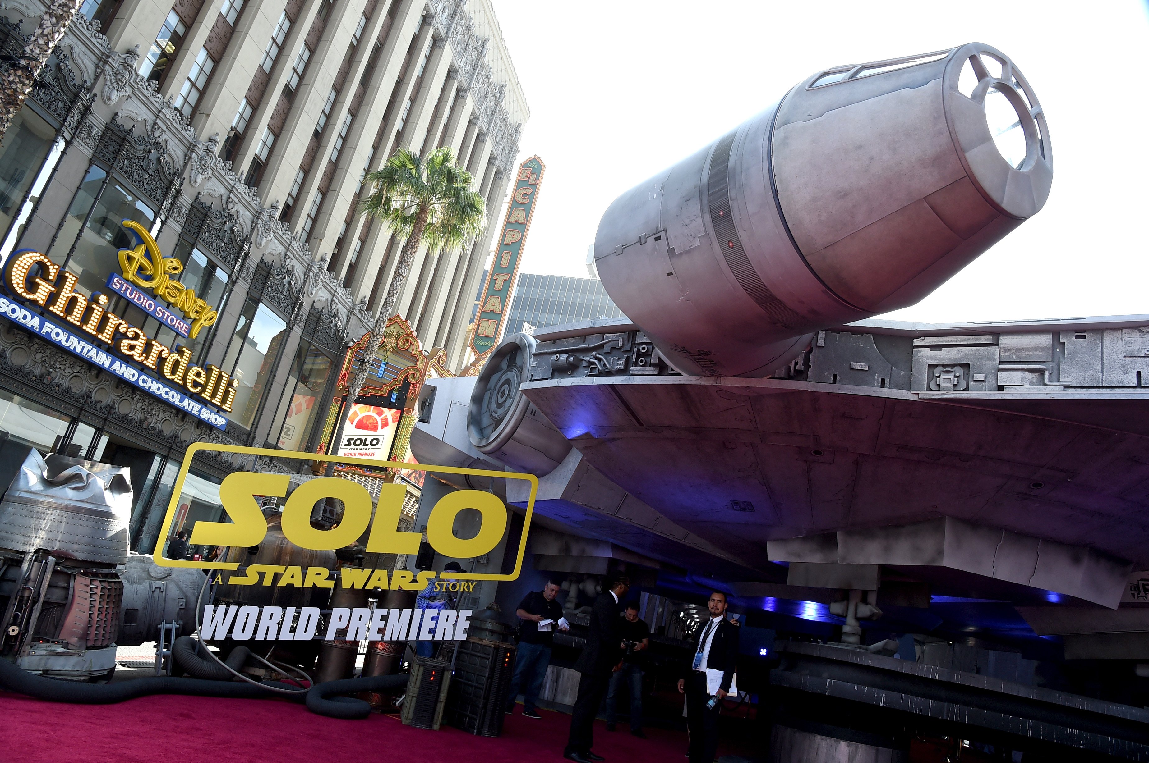Solo Starwars Movie Builds Millennium Falcon for Debut